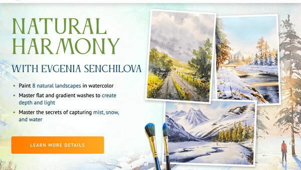 Online course "Natural Harmony" — Evgenia Senchilova, Watercolor