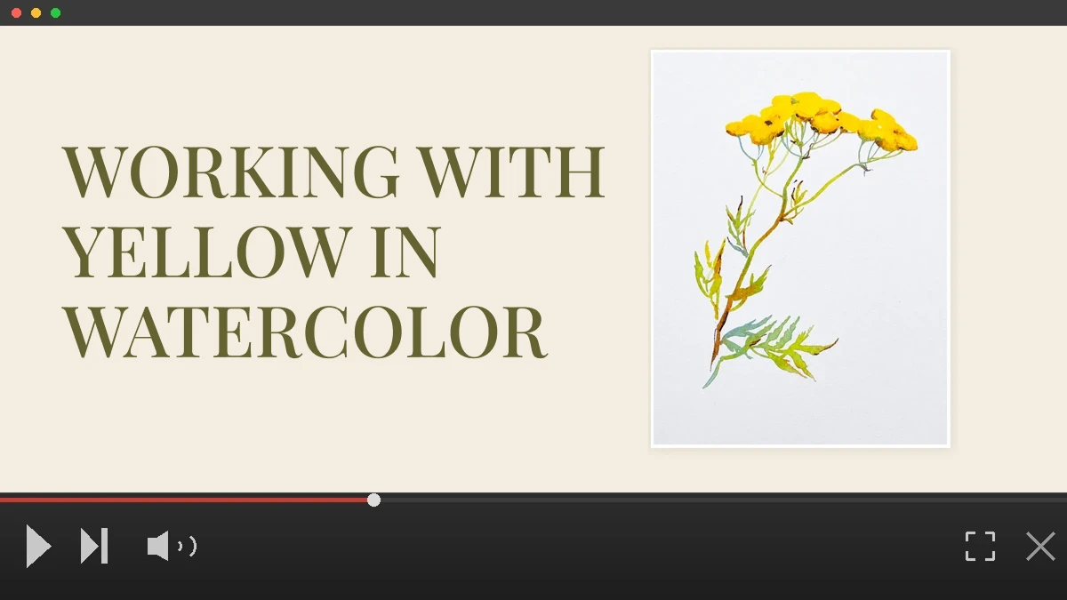 Working with Yellow in Watercolor
